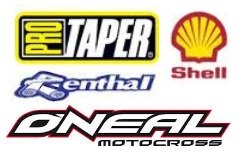 A selection of motocross stickers