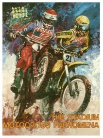 Motocross dirt bike stadium posters for sale