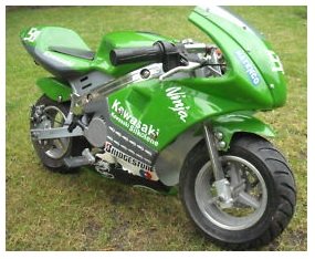 the Kawasaki Ninja bike Mini moto pocket motorbike